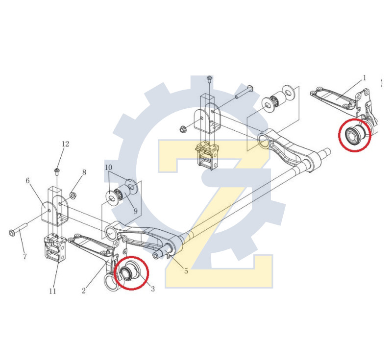 Сайлентблок торсиона кабины передний FAW J7