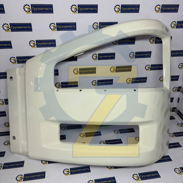 Бампер металл левая часть (белый) FAW J6